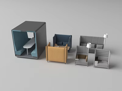 Various Colored Banquette Sofa Models With Modern Design And Seating Options 3d model
