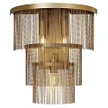 Modern Elegant Multi Layered Golden Chain Chandelier For Home Interior Design