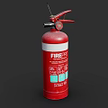 Red FIREPRO Fire Extinguisher Essential Household Safety Device For Home Use 3d model
