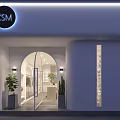 Modern Clothing Store Open Space With Sofa Green Plants Shelves And Decorative Ornaments