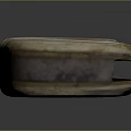 Long Slender Blade Knife Featuring Decorative Colored Square Blocks On Handle