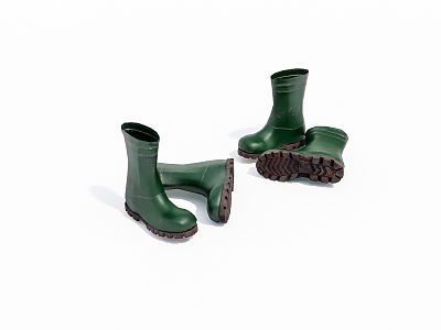 Modern Old Rain Boots 3d model