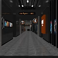 Modern Cinema Interior With Welcome Sign Movie Posters Ticket Machines And Film Reality Dream Slogan