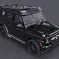 Black Mercedes G Class Modified Car With Large Wheels And Rugged Front Design
