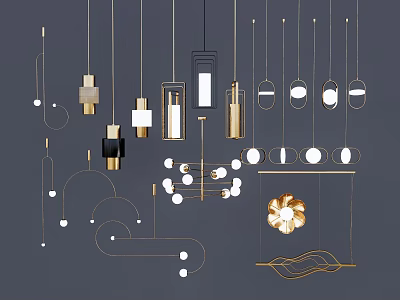 Light Luxury Chandelier Metal Chandelier 3d model