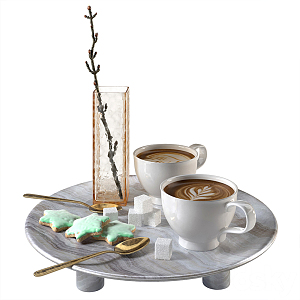 Modern coffee cup coffee ornaments 3d model