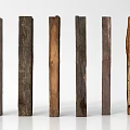 Natural Wooden Components Featuring Different Colors And Textures In Vertical Arrangement