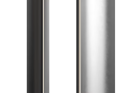 Modern Floor Lamp Featuring Black And Silver Metal Finish With Sleek Minimalist Design 3d model