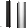 Modern Floor Lamp Featuring Black And Silver Metal Finish With Sleek Minimalist Design