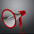 Red And White Portable Electronic Handheld Megaphone For Voice Amplification