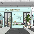 Flower Shop With Fresh Flowers Green Plants And Rabbit Doll Decorative