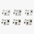 Photo Wall With Various Size Frames And Black White Photos Decorative Design
