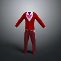 Stylish Men's Outfit Featuring Red Jacket Purple Shirt And Maroon Pants