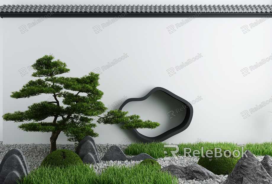 New Chinese style landscape wall courtyard landscape archway model