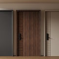 Modern Minimalist Entry Door Anti-theft Door Top Single Door Sub-mother Door Door Password Door 3d model