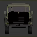 Green Military Off Road Vehicle With Rugged Exterior And Durable Design