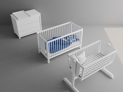 modern crib children's furniture model