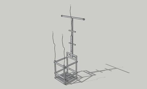 modern hanging cage 3d model