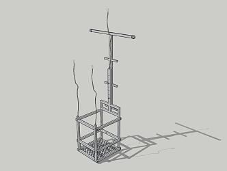 modern hanging cage 3d model