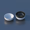 Ceramic Tableware Set With Two Bowls White Black And Gold Rimmed Design