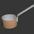 Shiny Copper Kitchen Appliance Pot With Long Handle And Smooth Surface