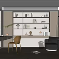Modern study 3d model