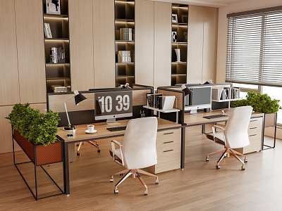 Modern office desk and chair office desk and chair combination model