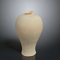 Handcrafted Ceramic Sculpture Carving With Smooth Surface And Oval Vase Shape 3d model