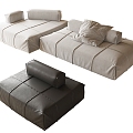 Multiplayer Sofa Sofa Single Sofa Leather Sofa 3d model