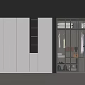 Light Luxury Simple Wardrobe 3d model