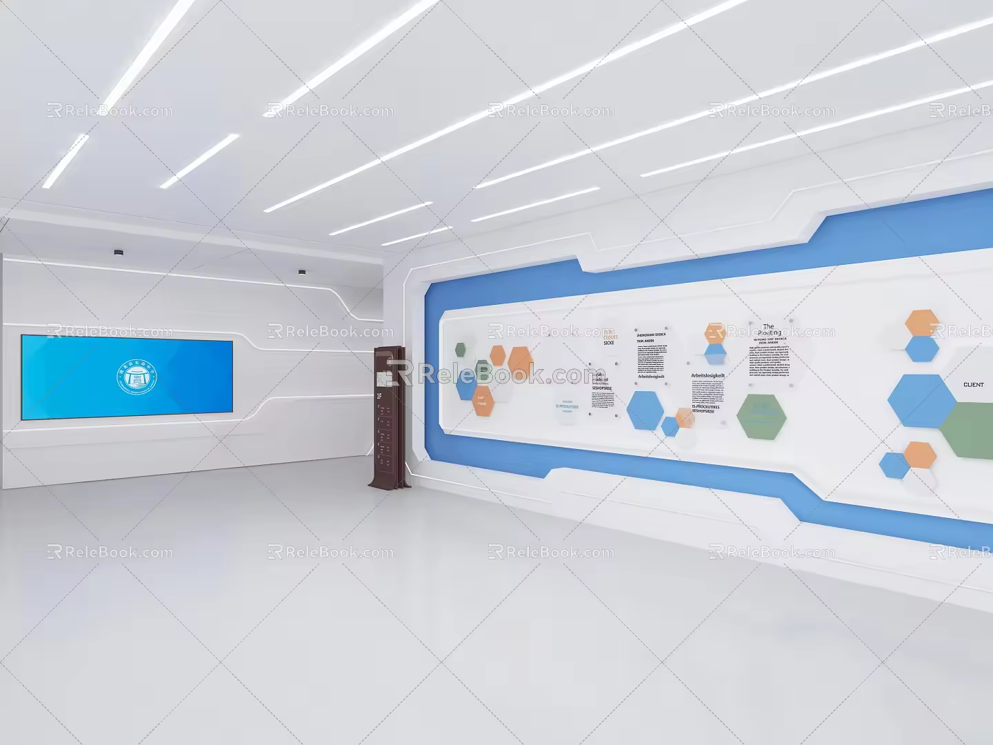 Middle School Hall Middle School Comprehensive Hall Interactive Device Teaching Building Entrance Laboratory Building Entrance 3d model
