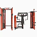 Red Multifunctional Sports Equipment For Gym Fitness Training With Workout Machines