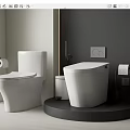 Modern Toilets With Different Design Styles In Bathroom Interior And Accessories