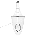 Elegant Modern Chandelier Featuring Transparent Glass Structure And Intricate Geometric Lines in Contemporary Home Decor
