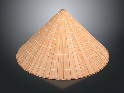 Lightweight Traditional Handmade Bamboo Woven Hat Classic Design for Daily Use 3d model