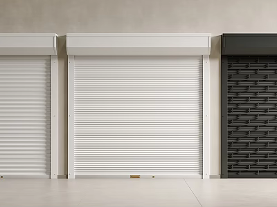 Modern rolling shutter door rolling gate garage door warehouse door shop door security door 3d model