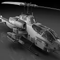 3D Rendered Military Attack Helicopter Model With Detailed Cockpit And Weapon Systems