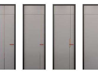 Modern swing door single door 3d model