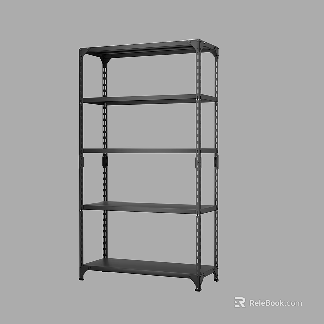 Heavy Duty Metal Display Shelf with Multiple Adjustable Layers for Storage 3d model 