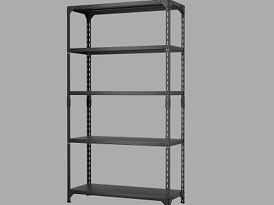 Heavy Duty Metal Display Shelf with Multiple Adjustable Layers for Storage 3d model