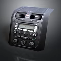 Car Dashboard Electronic Control Panel With Display Screen Ventilation And Adjustment Knobs