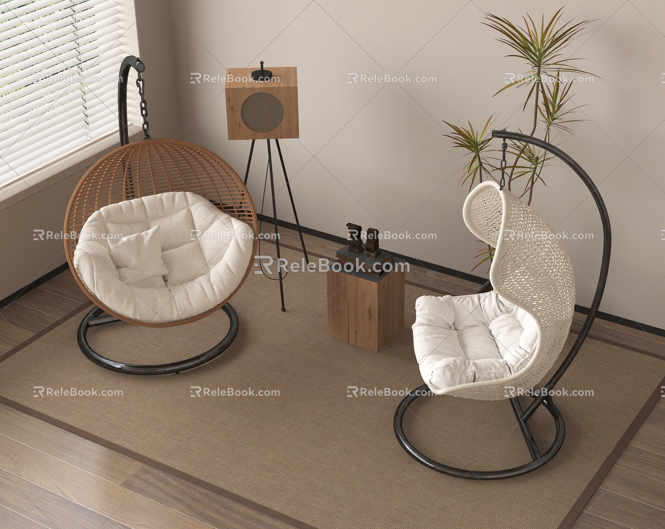 Hanging Chair Lazy Hanging Chair Swing Chair Rocking Chair 3d model