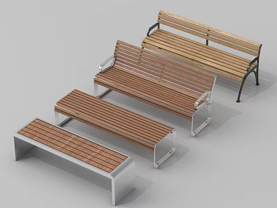 Modern Outdoor Bench Park Chair 3d model Modern Outdoor Bench Park Chair 3d model
