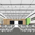 modern classroom 3d model