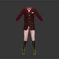 Equestrian Riding Outfit With Black Jacket White Pants And Black Boots