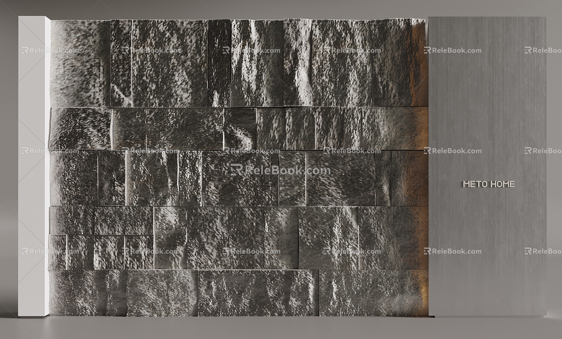 Stone background wall rubble stone 3d model