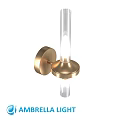 Modern Gold Wall Lamp With Transparent Glass Tube And Sleek Design