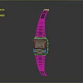 Stylish Digital Watch Fashion Accessory With Black Strap Square Dial Color Display And Buttons