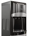 Standing Home Office Water Dispenser With Stainless Steel Black Silver Design And Dual Spouts