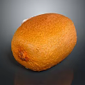 Fresh Ripe Kiwi Fruit With Fuzzy Brown Skin On Dark Background